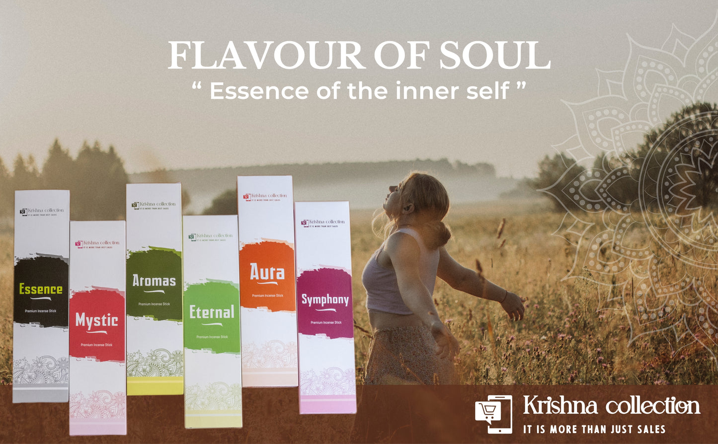 Krishna Collection – Flavour of Soul Premium Incense Sticks – Odor Elimination, Long-Lasting Aroma for Spiritual Ambiance, Meditation & Relaxation